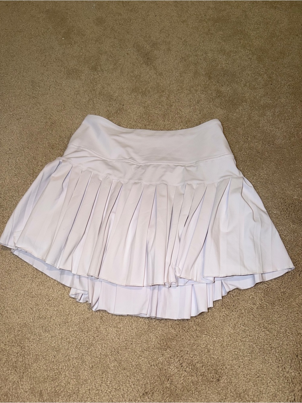 White Pleated Athletic Skort
